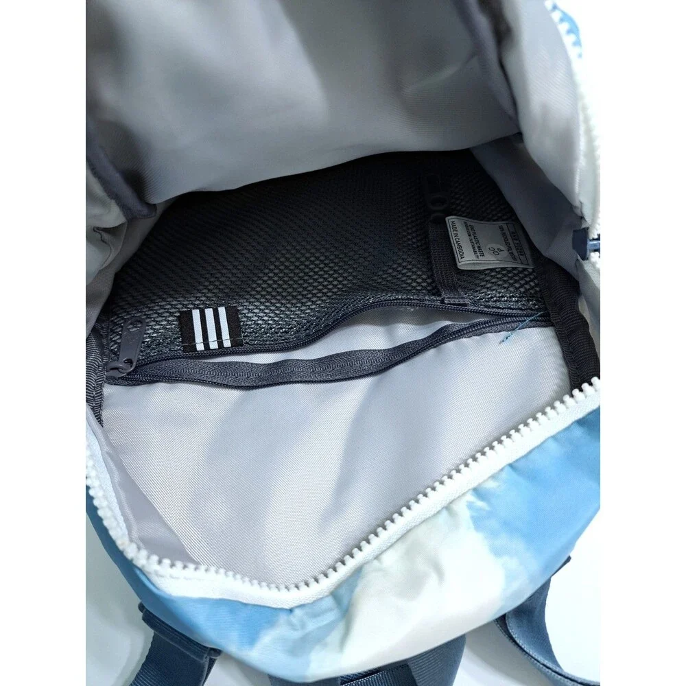 Adidas Mini Cloud Blue White Tiedye Backpack Linear Bag School Travel Carry On